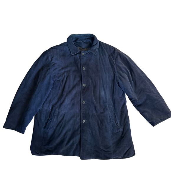 Battagalia Beverly Hills 100% Cashmere Button Front Quilted‎ Jacket Navy Blue - Picture 1 of 11
